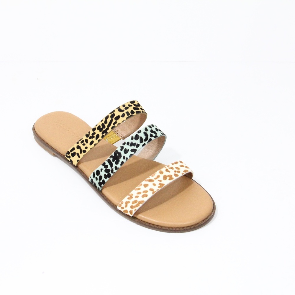 Madewell flat Sandals NEW sz 8 Women Slides Slip on Flat Shoe animal print
